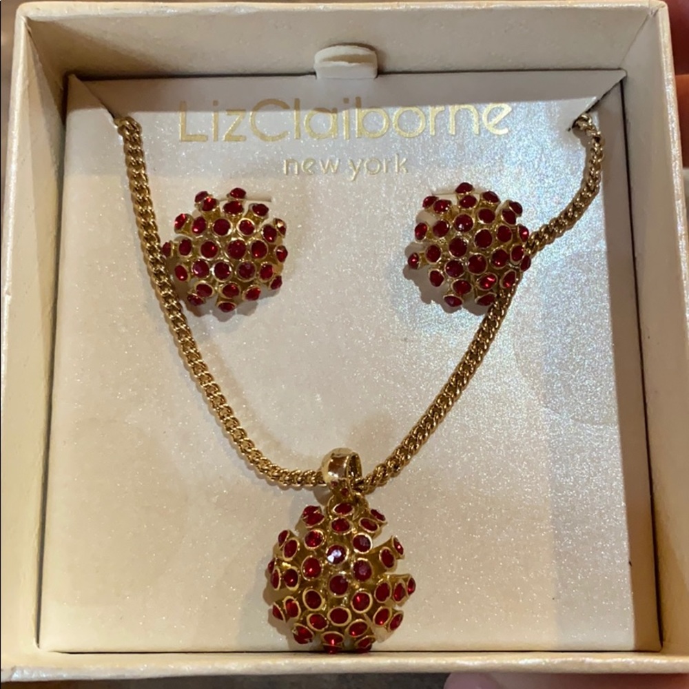 New In Box Liz Claiborne Necklace and Earrings